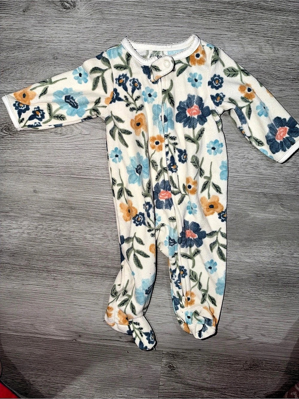 Carter's Floral Footed Sleeper Baby 0-3M